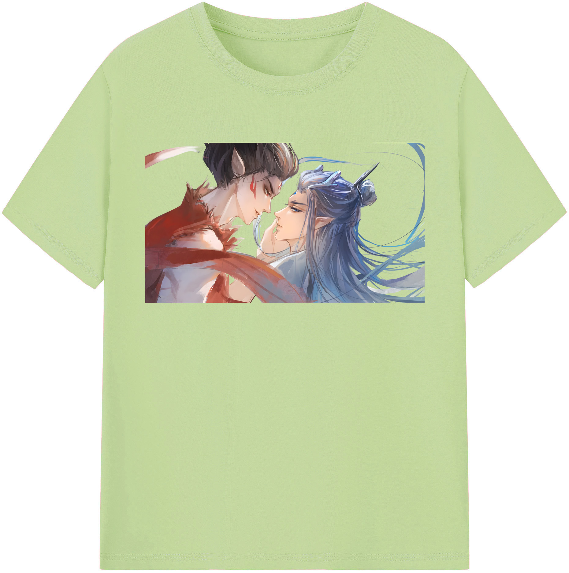 （画像用） Ne Zha 2 ナタ 魔童の大暴れ 綿100％半袖Tシャツ（フロントプリント）
